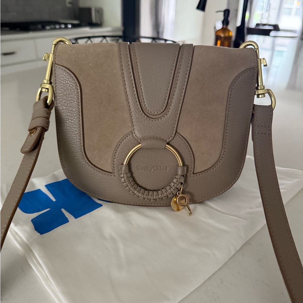 See By Chloe Tan Crossbody Bag with Gold Hardware